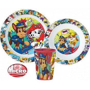 Mancs Őrjárat étkészlet, micro műanyag szett Mancs Őrjárat étkészlet, micro műanyag szett