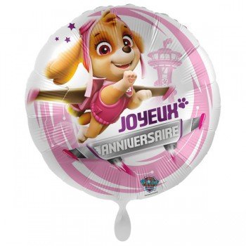 Mancs Őrjárat Flying Joyeux Anniversaire fólia lufi 43 cm Mancs Őrjárat Flying Joyeux Anniversaire fólia lufi 43 cm