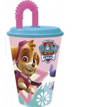 Mancs Őrjárat szívószálas pohár, műanyag 430 ml Mancs Őrjárat szívószálas pohár, műanyag 430 ml