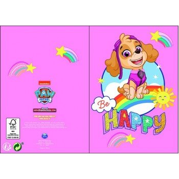 Mancs Őrjárat Happy 3D pop-up üdvözlőkártya + boríték Mancs Őrjárat Happy 3D pop-up üdvözlőkártya + boríték