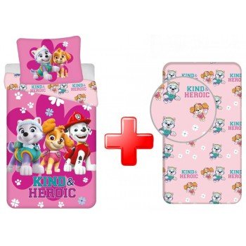 Mancs Őrjárat Heroic ágyneműhuzat és gumis lepedő szett