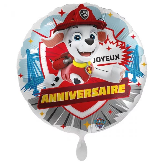 Mancs Őrjárat Marshall Joyeux Anniversaire fólia lufi 43 cm Mancs Őrjárat Marshall Joyeux Anniversaire fólia lufi 43 cm
