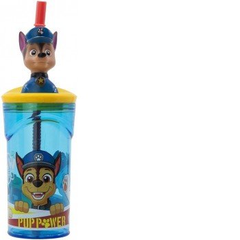 Mancs Őrjárat Pup Power 3D Figurine szívószálas pohár 360 ml Mancs Őrjárat Pup Power 3D Figurine szívószálas pohár 360 ml