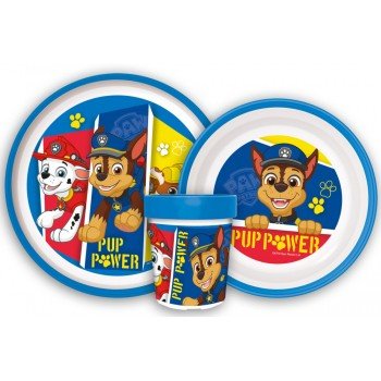 Mancs Őrjárat Pup Power csúszásmentes étkészlet, micro műanyag szett Mancs Őrjárat Pup Power csúszásmentes étkészlet, micro műanyag szett