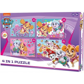 Mancs Őrjárat puzzle 4 az 1-ben Mancs Őrjárat puzzle 4 az 1-ben