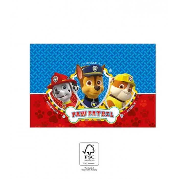 Paw Patrol Ready For Action Mancs Őrjárat papír asztalterítő 120x180 cm FSC