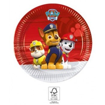 Paw Patrol Ready For Action, Mancs Őrjárat papírtányér 8 db-os 19,5 cm FSC Paw Patrol Ready For Action, Mancs Őrjárat papírtányér 8 db-os 19,5 cm FSC