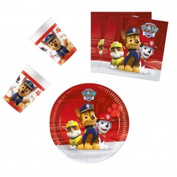 Paw Patrol Ready For Action, Mancs Őrjárat party szett 36 db-os 20 cm-es tányérral Paw Patrol Ready For Action, Mancs Őrjárat party szett 36 db-os 20 cm-es tányérral