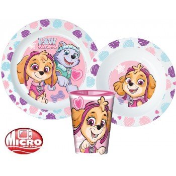 Mancs Őrjárat Sketch étkészlet, micro műanyag szett, pohárral 260 ml Mancs Őrjárat Sketch étkészlet, micro műanyag szett, pohárral 260 ml