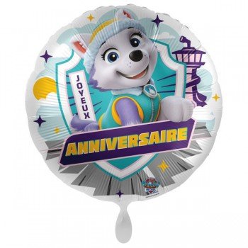 Mancs Őrjárat Snow Cool Joyeux Anniversaire fólia lufi 43 cm Mancs Őrjárat Snow Cool Joyeux Anniversaire fólia lufi 43 cm