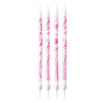 Marbled Pink tortagyertya, 12 db-os gyertya szett