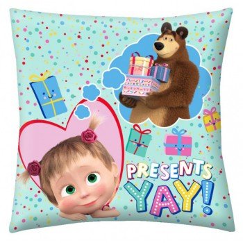 Mása és a medve párna, díszpárna 40*40 cm Mása és a medve párna, díszpárna 40*40 cm