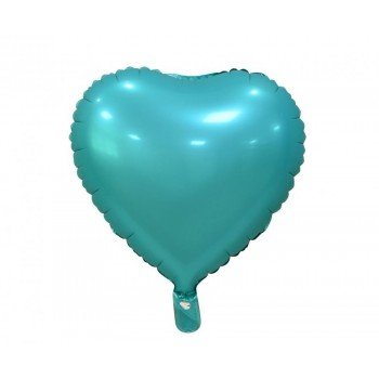 Matt Turquoise Heart, Türkiz szív fólia lufi 37 cm Matt Turquoise Heart, Türkiz szív fólia lufi 37 cm