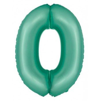 Mint Matt, Menta 0-ás szám fólia lufi 76 cm Mint Matt, Menta 0-ás szám fólia lufi 76 cm