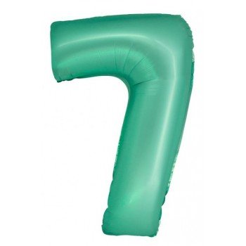 Mint Matt, Menta 7-es szám fólia lufi 76 cm Mint Matt, Menta 7-es szám fólia lufi 76 cm