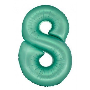Mint Matt, Menta 8-as szám fólia lufi 76 cm Mint Matt, Menta 8-as szám fólia lufi 76 cm
