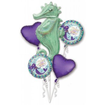 Mermaid, Sellő Fólia lufi 5 db-os szett Mermaid, Sellő Fólia lufi 5 db-os szett