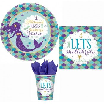Mermaid Wishes, Sellő party szett 32 db-os Mermaid Wishes, Sellő party szett 32 db-os