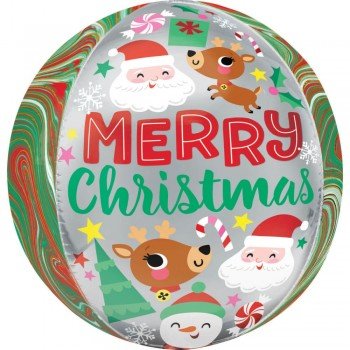 Merry Christmas Gömb Fólia lufi 40 cm Merry Christmas Gömb Fólia lufi 40 cm