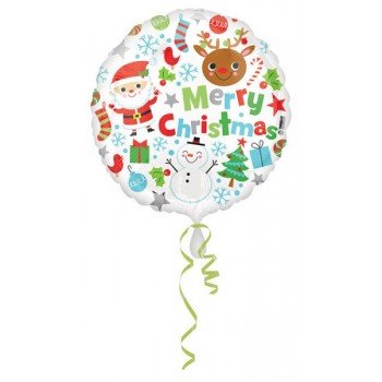 Merry Christmas, Karácsony fólia lufi 43 cm Merry Christmas, Karácsony fólia lufi 43 cm