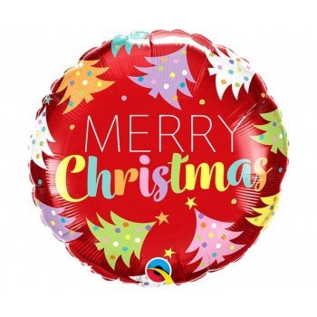 Merry Christmas Red, Karácsony fólia lufi 46 cm Merry Christmas Red, Karácsony fólia lufi 46 cm