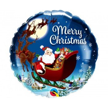 Merry Christmas Santa, Karácsony fólia lufi 46 cm Merry Christmas Santa, Karácsony fólia lufi 46 cm
