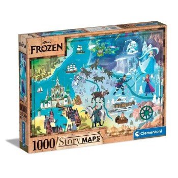 Mesetérkép Frozen 1000 db-os puzzle Clementoni Mesetérkép Frozen 1000 db-os puzzle Clementoni