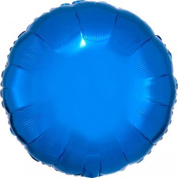 Metallic Blue kör fólia lufi 43 cm Metallic Blue kör fólia lufi 43 cm