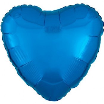 Metallic Blue szív fólia lufi 43 cm Metallic Blue szív fólia lufi 43 cm