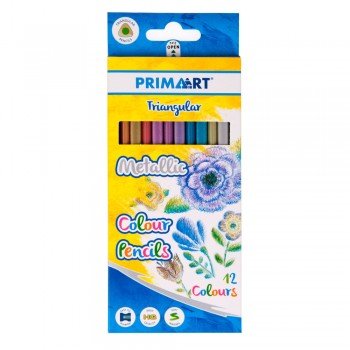 Metallic háromszögletű színes ceruza 12 db-os Metallic háromszögletű színes ceruza 12 db-os
