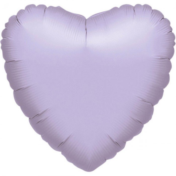 Metallic Pearl Pastel Lilac szív fólia lufi 43 cm