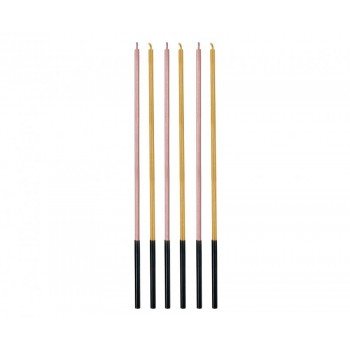 Metallic Pink, Rózsaszín tortagyertya, gyertya szett 6 db-os