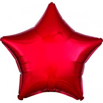 Metallic Red csillag fólia lufi 48 cm Metallic Red csillag fólia lufi 48 cm