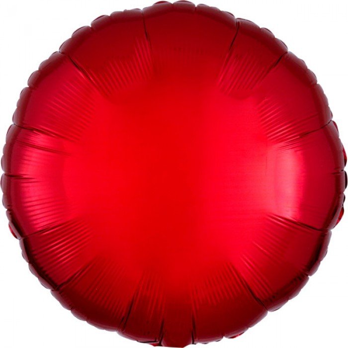 Metallic Red kör fólia lufi 43 cm