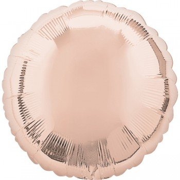 Metallic Rose Gold kör fólia lufi 43 cm Metallic Rose Gold kör fólia lufi 43 cm