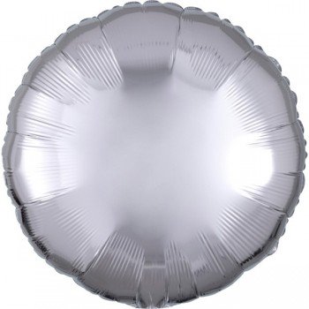 Metallic Silver kör fólia lufi 43 cm Metallic Silver kör fólia lufi 43 cm