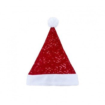 Mikulás Santa felnőtt sapka flitterekkel 30x42 cm Mikulás Santa felnőtt sapka flitterekkel 30x42 cm