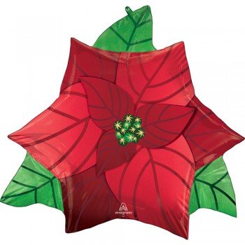 Mikulásvirág fólia lufi 66 cm Mikulásvirág fólia lufi 66 cm