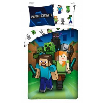 Minecraft ágyneműhuzat Mobs Team 140×200cm, 70×90 cm Minecraft ágyneműhuzat Mobs Team 140×200cm, 70×90 cm