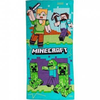 Minecraft Battle fürdőlepedő, strand törölköző 70x140cm Minecraft Battle fürdőlepedő, strand törölköző 70x140cm