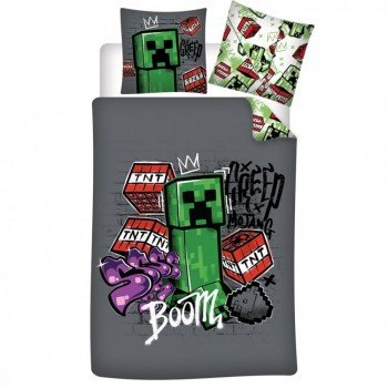 Minecraft Boom SSS ágyneműhuzat 140×200cm, 63×63 cm microfibre Minecraft Boom SSS ágyneműhuzat 140×200cm, 63×63 cm microfibre