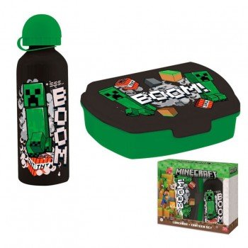 Minecraft Boom szendvicsdoboz + alumínium kulacs szett Minecraft Boom szendvicsdoboz + alumínium kulacs szett