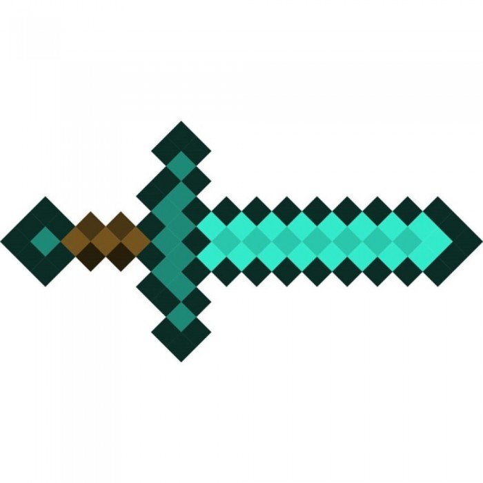 Minecraft Diamond Sword formapárna, díszpárna 34x21 cm