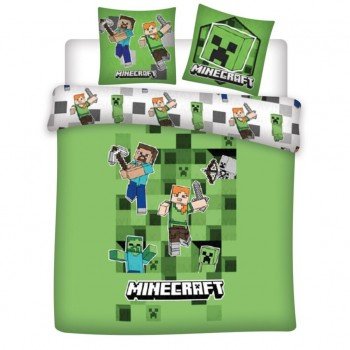 Minecraft dupla, kétszemélyes ágyneműhuzat 240×220cm, 65x65 cm Minecraft dupla, kétszemélyes ágyneműhuzat 240×220cm, 65x65 cm