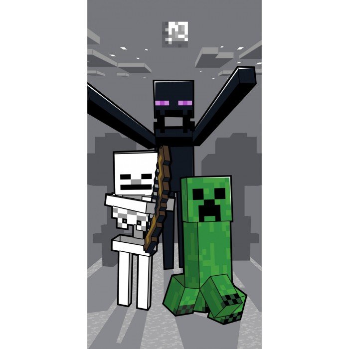 Minecraft fürdőlepedő, strand törölköző Mob Attack 70*140cm