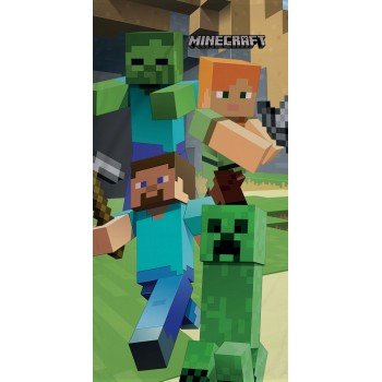 Minecraft fürdőlepedő, strand törölköző Steve and Alex 70*140cm Minecraft fürdőlepedő, strand törölköző Steve and Alex 70*140cm