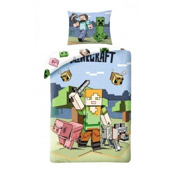 Minecraft Graphic ágyneműhuzat 140×200cm, 70×90 cm microfibre Minecraft Graphic ágyneműhuzat 140×200cm, 70×90 cm microfibre