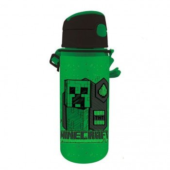 Minecraft Green alumínium kulacs akasztóval 600 ml Minecraft Green alumínium kulacs akasztóval 600 ml