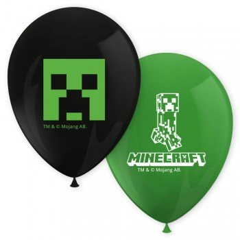 Minecraft Green léggömb, lufi 8 db-os Minecraft Green léggömb, lufi 8 db-os