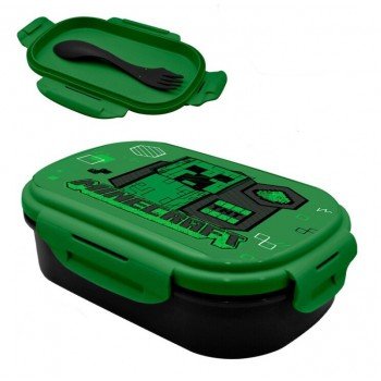 Minecraft Green szendvicsdoboz + evőeszköz szett Minecraft Green szendvicsdoboz + evőeszköz szett